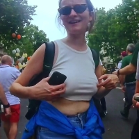 Wacky braless milf