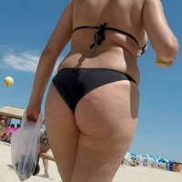 Dimpled blonde ass