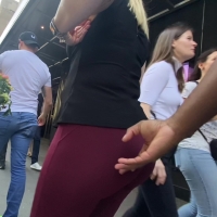 Touching blonde PAWG