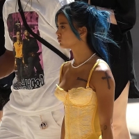 Blue haired Asian