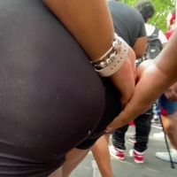 Ebony ass grope