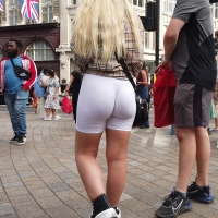 White bikers babe