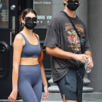 Kaia Gerber out in leggings