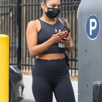 Vanessa Hudgens in black Gymshark leggings