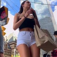 Denim shorts cutie