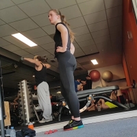 Hot gym blonde
