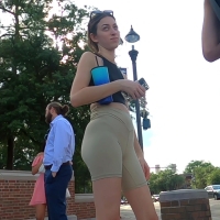 Slim college babe