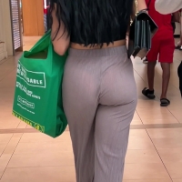 Showing her thong