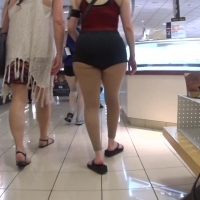 Wide booty cheeks