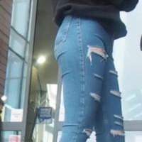 Teen in jeans