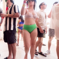 Poolside bar babe