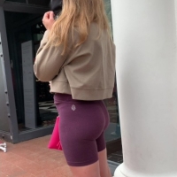 College as in purple shorts