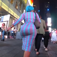 Blue haired chick
