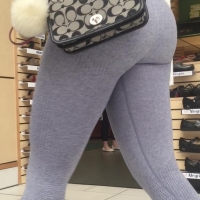 Mall hottie in grey leggings (part 1)