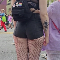 Fishnets pride girl