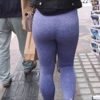 Hot ass purple leggings