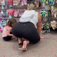 Squatting milf