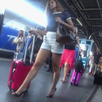 Tourist in heels