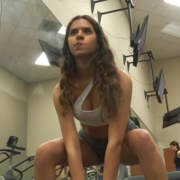Skinny college gym girl (part 2)