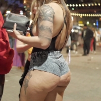 Booty shorts baddie