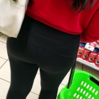 Showing her thong