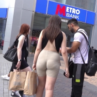 Big booty in biker shorts