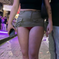 Tiny skirt babe