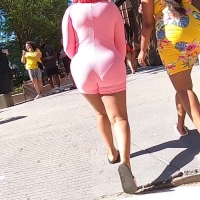 Pink one piece bubble