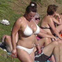 Beach milf with big tits (part 1)
