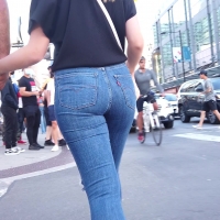 Blonde beauty in jeans