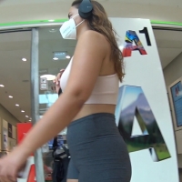 Curvy mall babe