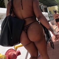 Phat ass in thong