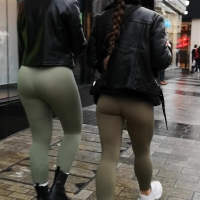 Redhead in green leggings (part 2)