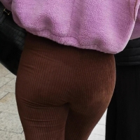 Brown flared leggings babe