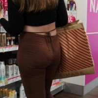 Brown flared leggings babe